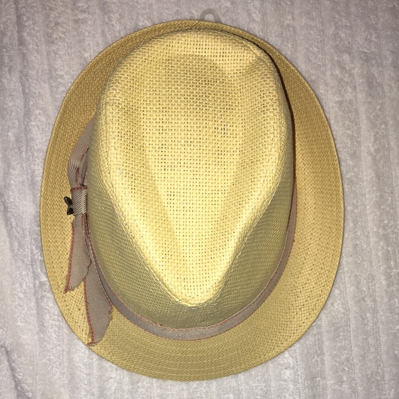 NWT Charming Charlie paper fedora hat casual cap fabric headband with butterfly - Picture 5 of 11